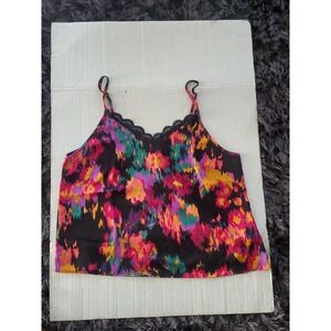 Shein Frenchy 2XL Watercolor Abstract Multicolors Cami Adjustable Strap Tank Top